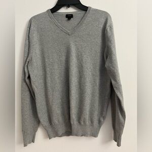 J. Crew Men's Classic Gray V-Neck Sweater
